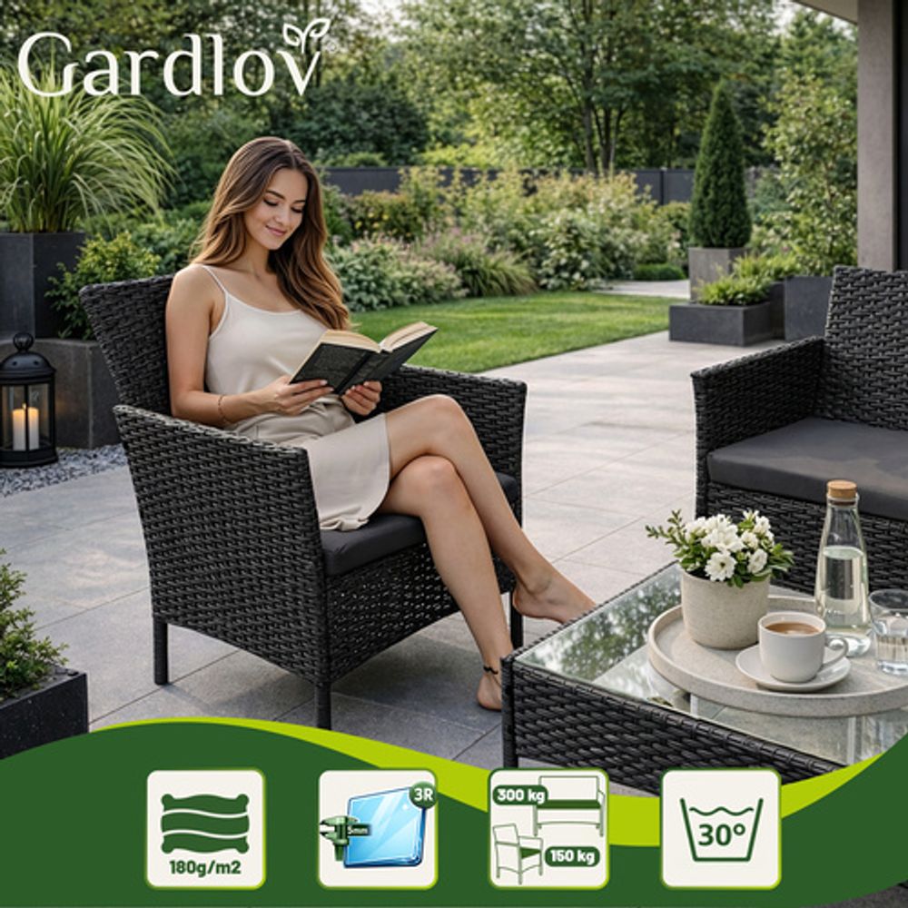 Gardlov Vrtni namještaj od crnog ratana 26908 slika 4