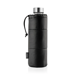 EQUA, staklena boca, Puffy Black, navlaka od umjetne kože, BPA free, 750ml