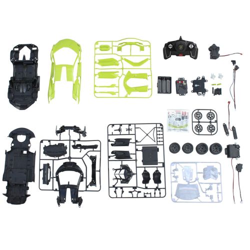 Licencirani auto na daljinsko upravljanje za sastavljanje 1:18 Lamborghini Sian - zeleni slika 6