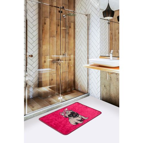 Pink Pug DJT Multicolor Bathmat slika 1