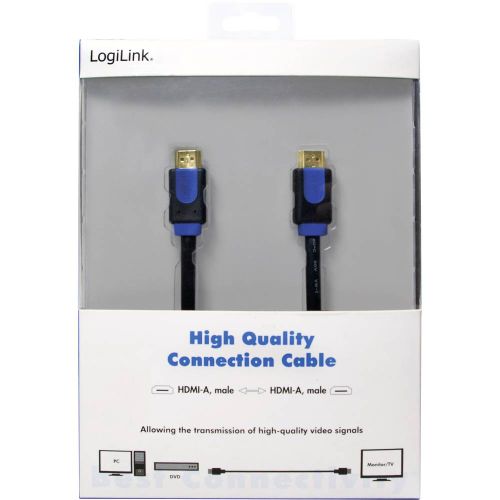 LogiLink HDMI priključni kabel HDMI A utikač, HDMI A utikač 1.00 m crna CHB1101  HDMI kabel slika 3