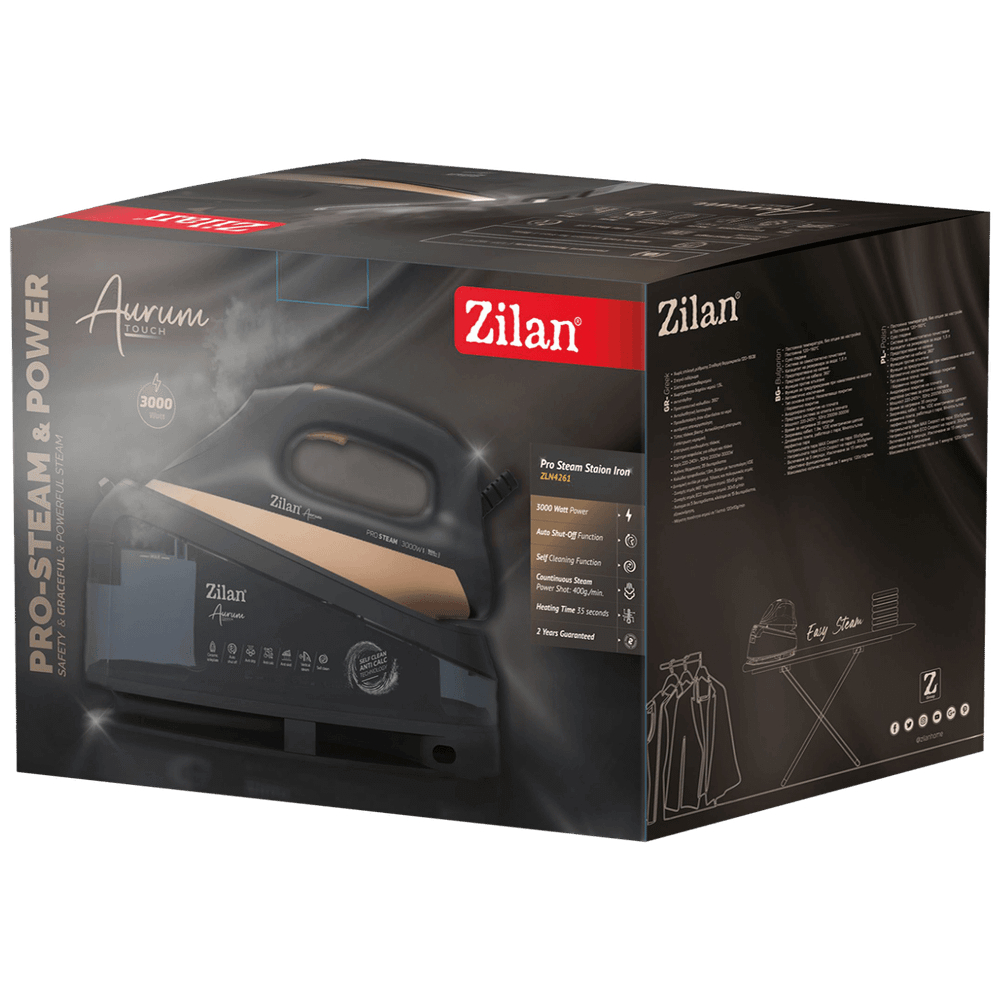 Zilan Pegla na paru sa parnom stanicom, 3000W, Aurum Touch - ZLN4261 slika 2