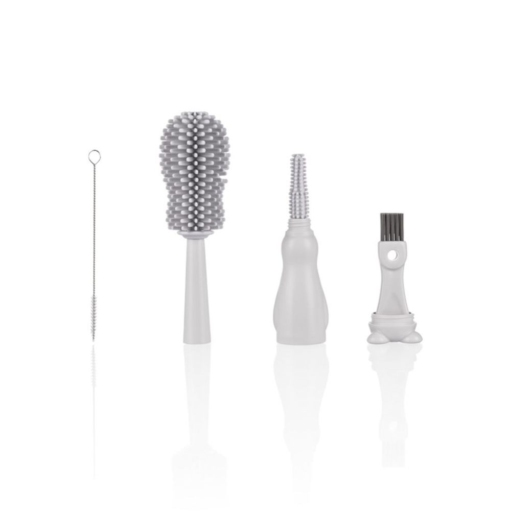 Zopa Silikonska četka za čišćenje flašica 3u1, Light Grey slika 1