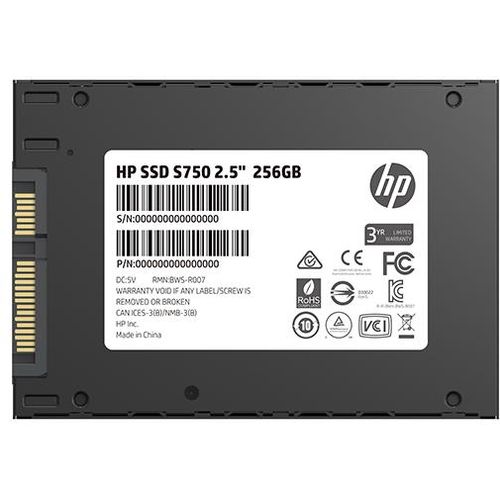 HP SSD SATA 3 2.5" S750 256GB (16L52AA#ABB) slika 3