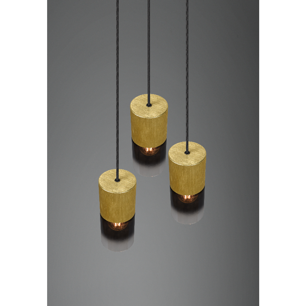 Trio Lighting visilica ROBIN – mat mesing/crno, 3× E27, podesiva visina slika 4