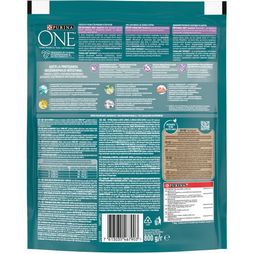 PURINA ONE® SENSITIVE Bogata puretinom i rižom, 8x800g slika 2