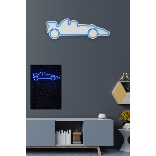 Wallity Ukrasna plastična LED rasvjeta, Formula 1 Race Car - Blue slika 3