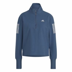 Ženska majica dugih rukava Adidas Own the Run 1/2 Zip Indigo L