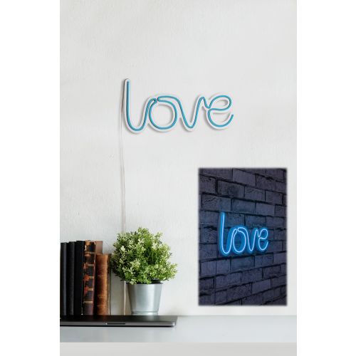 Wallity Ukrasna plastična LED rasvjeta, Love - Blue slika 2