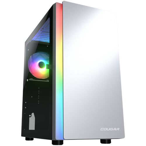 COUGAR | Purity RGB White | PC Case | Mini Tower / TG Front Panel with ARGB strip / 1 x ARGB Fan / 3mm TG Left Panel slika 1