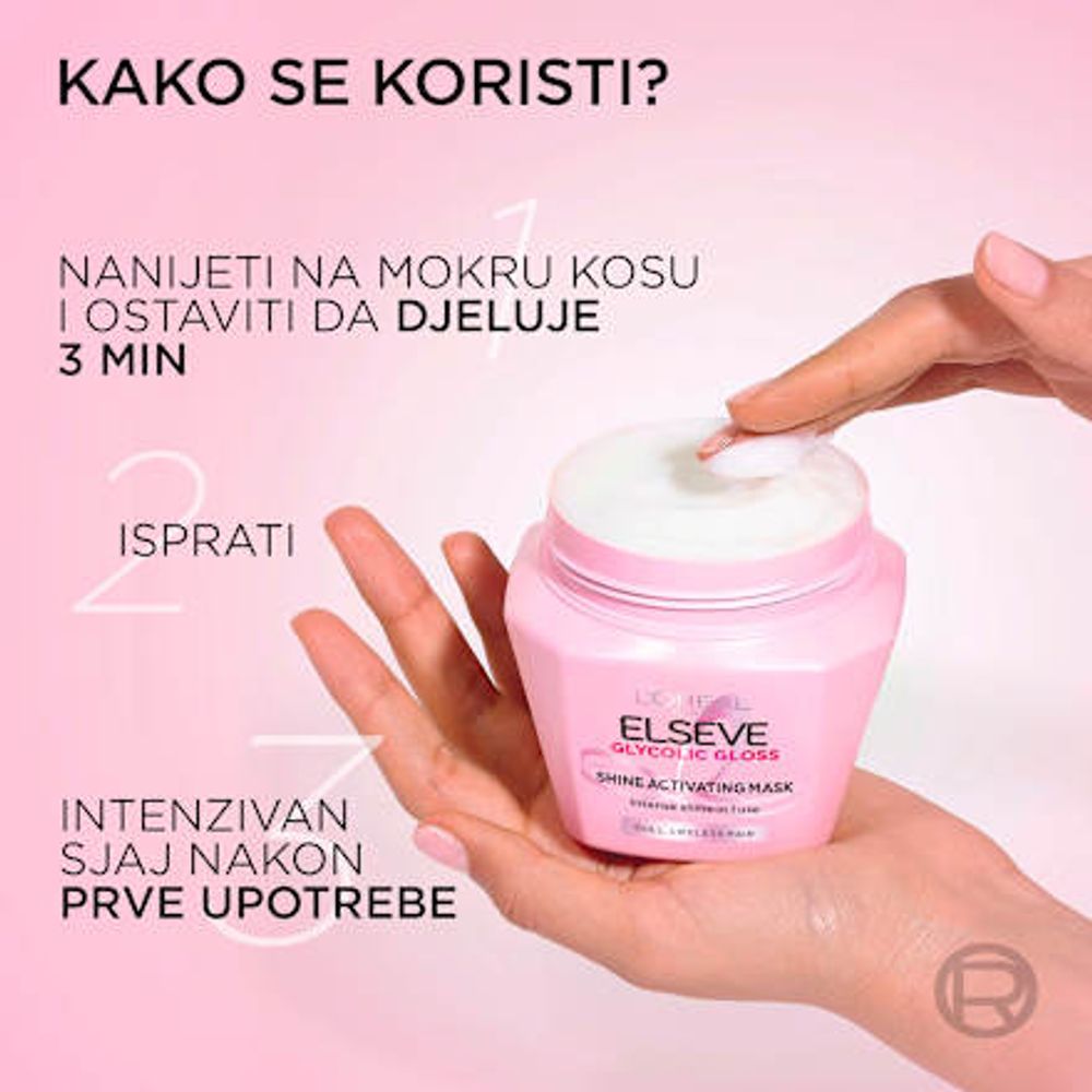 L'Oréal Paris Elseve Glycolic Gloss Shine Glaze Maska za kosu 300 ml slika 4