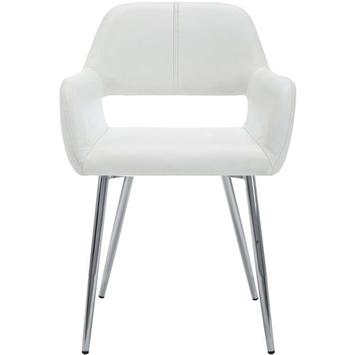 Blagovaonske stolice od umjetne kože 6 kom bijele slika 2