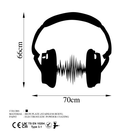 Wallity Metalna zidna dekoracija, Just Music slika 5