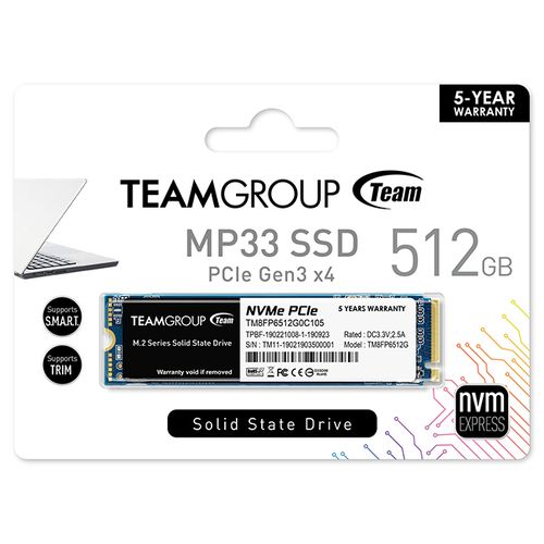 Teamgroup 512GB M.2 NVMe SSD MP33 3D NAND 2280 slika 2