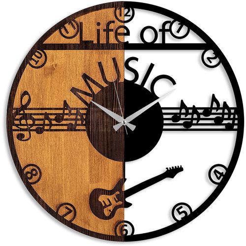 Wallity Ukrasni drveni zidni sat, Wooden Clock - 72 slika 5