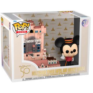POP figure Walt Disney World 50th Anniversary Hollywood Tower Hotel and Mickey Mouse