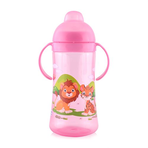 Lorelli Sportska Šolja 300Ml Sa Drškama I Mekim Kljunom 330Ml - Pink slika 1