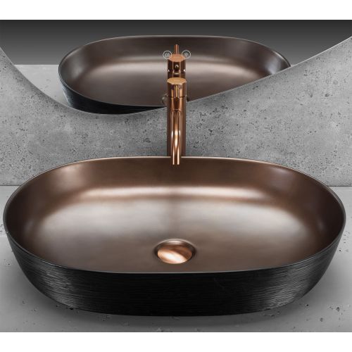 Umivaonik REA Cleo 61 Copper Bush / Black slika 4