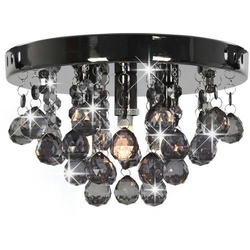 Stropna svjetiljka sa zamagljenim perlama crna okrugla G9 slika 18