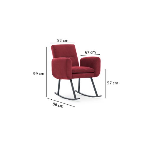 Atelier Del Sofa Stolica za ljuljanje, Kesten, Kono - Maroon slika 6