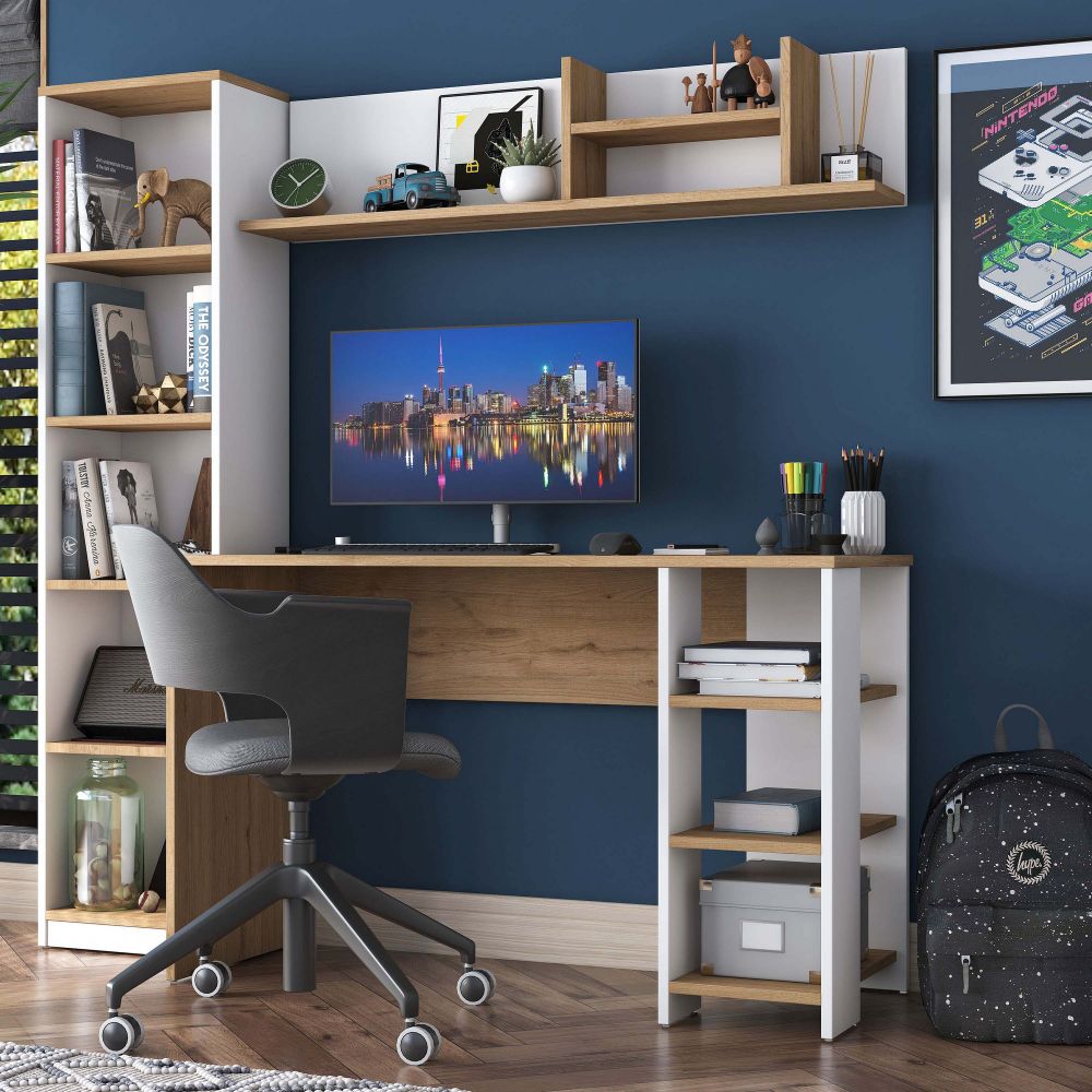HA125 - 3428 Walnut White Radni Sto slika 2