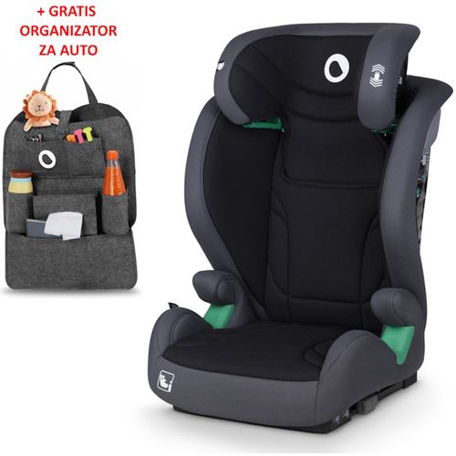 Lionelo i-Size autosjedalica Igo, ISOFIX, 100-150cm, siva + ORGANIZATOR slika 1