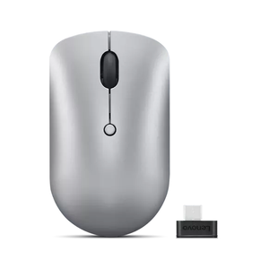 Lenovo GY51D20869 540 USB-C Mouse (Cloud Grey), 4-button mouse, On-the-fly DPI switch (800-1600-2400 DPI), Red optical