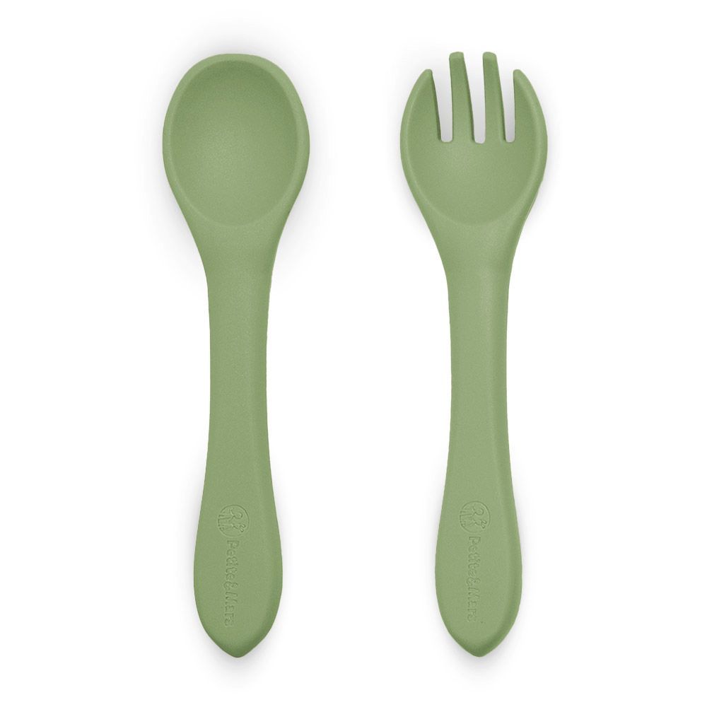 PETITE&amp;MARS Silikonska žlica i vilica 6 m+ Take&amp;Match, Sweet Pea slika 4