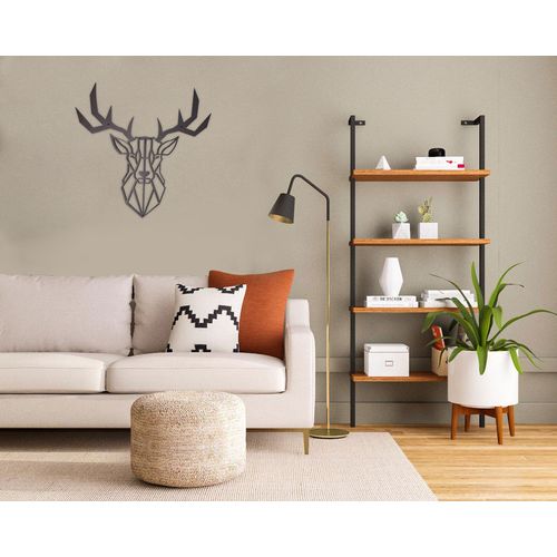 Deer Black Decorative Metal Wall Accessory slika 1