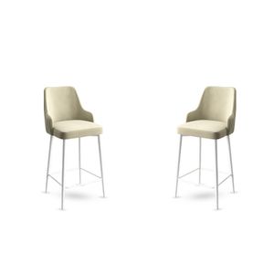 Enox - Cream, White Cream
White Bar Stool Set (2 Pieces)