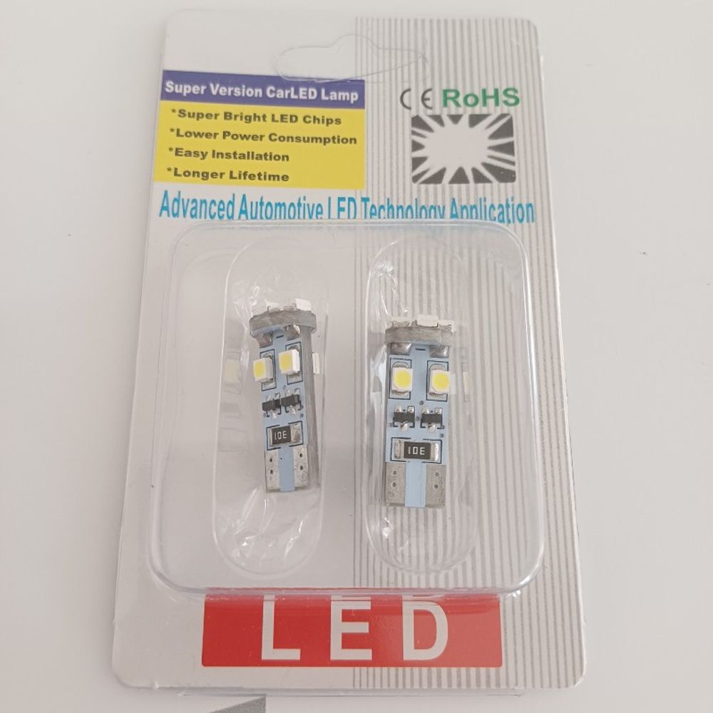 Sijalica Hsun 12V T10-8 Led Bijela Canbus 1210Smd (Par) slika 2