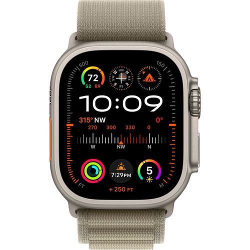 Apple Watch Ultra2 Cellular, 49mm Titanium Case with Olive Alpine Loop - Large slika 2