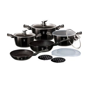 BERLINGER HAUS SET POSUĐA 13 DELOVA METALLIC LINE SHINY BLACK EDITION