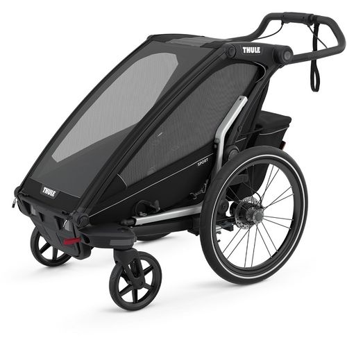 Thule Chariot Sport crna sportska dječja kolica i prikolica za bicikl za jedno dijete (4u1) slika 3