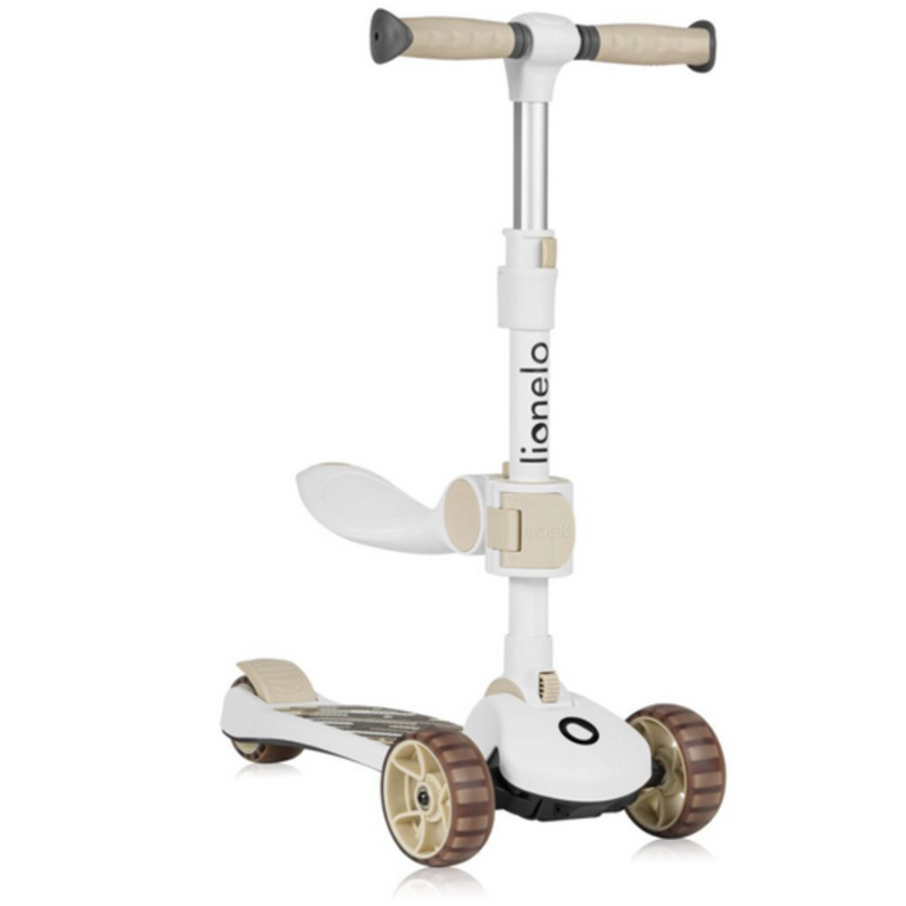Lionelo Romobil sa LED svjetlima 2U1 Franky, Beige slika 3