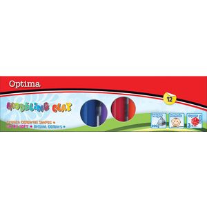 Plastelin OPTIMA 200g, 10 boja u karton.kutiji 100101