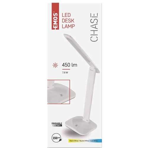 Stona lampa LED Chase bela Emos Z7619W slika 1