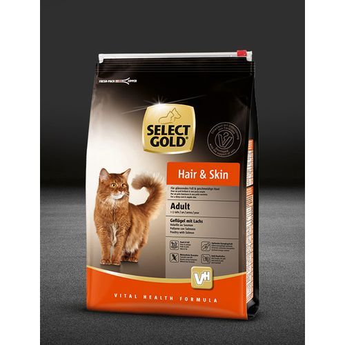 Select Gold Cat Adult Hair&Skin živina i losos 300 g  slika 1