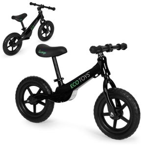 ecotoys dječji bicikl guralica bez pedala - crni