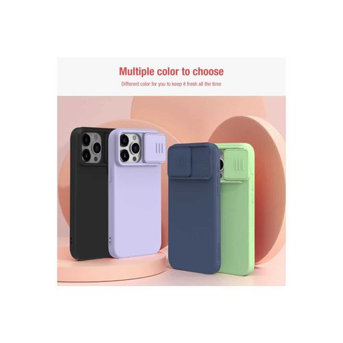 Nillkin CamShield Silky Silicone Case za iPhone 15 Pro Max sa zaštitnikom za kameru - crna slika 3