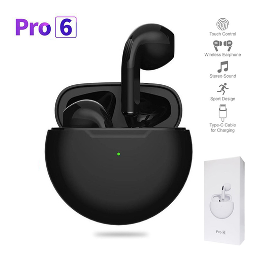 Bluetooth slusalice Airpods Pro6 crne HQ slika 1