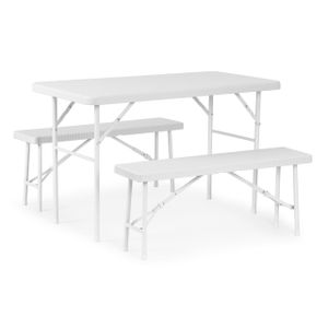 Modernhome set klupe i stola - bijeli