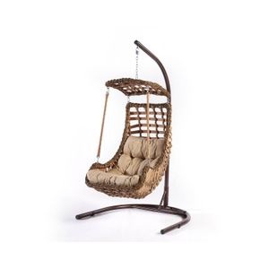 Floriane Garden Vrtna stolica za ljuljanje, smeđa boja, Alaçatı Örgü