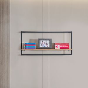 Yatay - Pine Pine
Black Wall Shelf