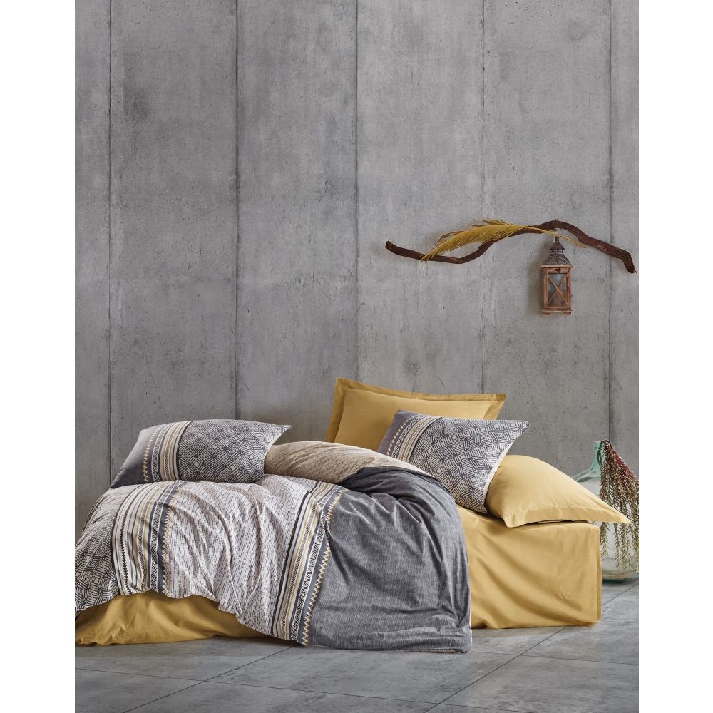 Nedra - Beige Grey
Mustard
White Ranforce Double Quilt Cover Set slika 1