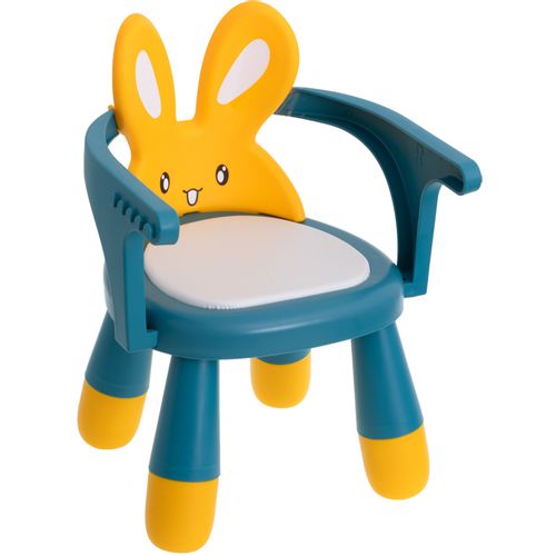 Stolica za hranjenje i igranje žuto-plava slika 5