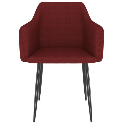 Blagovaonske stolice od tkanine 2 kom crvena boja vina slika 3