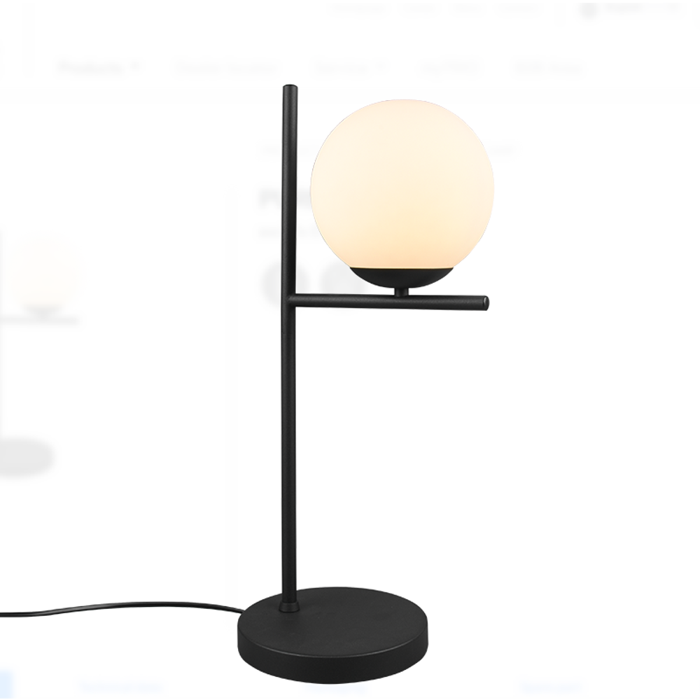 PURE STOLNA LAMPA MAT CRNO,1XE14 slika 2