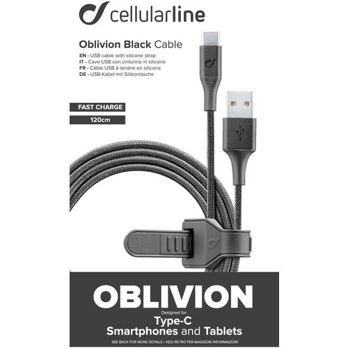 Cellularline kabel Cosmic TYPE-C 120 cm crni slika 4