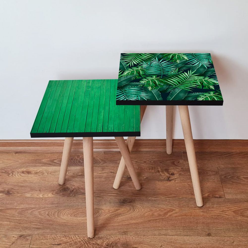 Nesting stolovi 2Shp517 - (2 komada) - boje: zelena, mornarsko plava slika 1